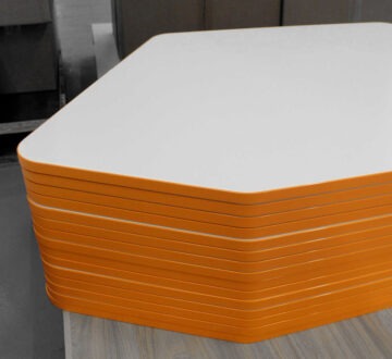 Shaped Edge banding feature colour